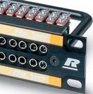 which includes 2 integral slots for designation strips 96 channels grouped in two row 12 x 8 stereo