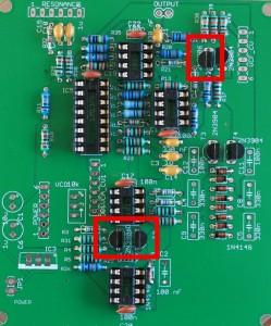 The 3904 is used in the VCF 3 times, and the 3 3906 is used in the VCO