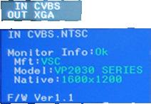 8. OSD INput format / OUTput Resolution PC Monitor Information Firmware Version.