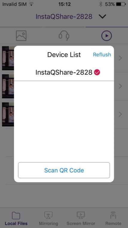 1. Install InstaQShare to ios Device Open App Store on the iphone or ipad, search InstaQShare, and install InstaQShare for iphone/ipad. 2.