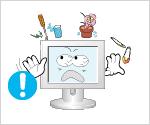 Do not move the monitor right or left by pulling only the wire or the signal cable.