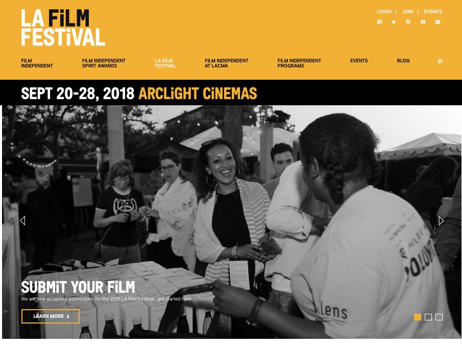 lafilmfestival.com Be in the right place at the right time. Advertise on lafilmfestival.