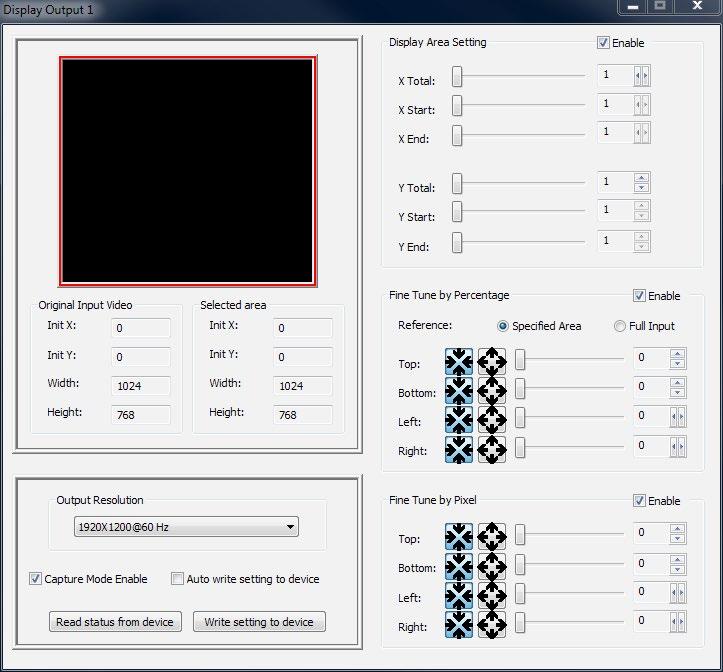 10. Setup Individual Output Channel There are totally 12 channel outputs for DVI-VIDEOWALL-12X, and each output can be