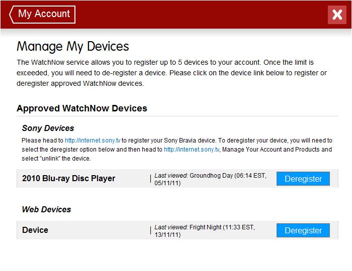 Managing your devices To modify details on your account head to www.quickflix.com.