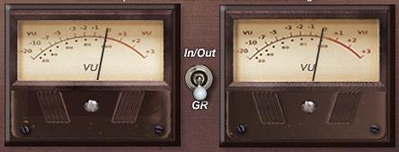 The analog-style "VU Meters" allow you to switch between two different visualization modes.