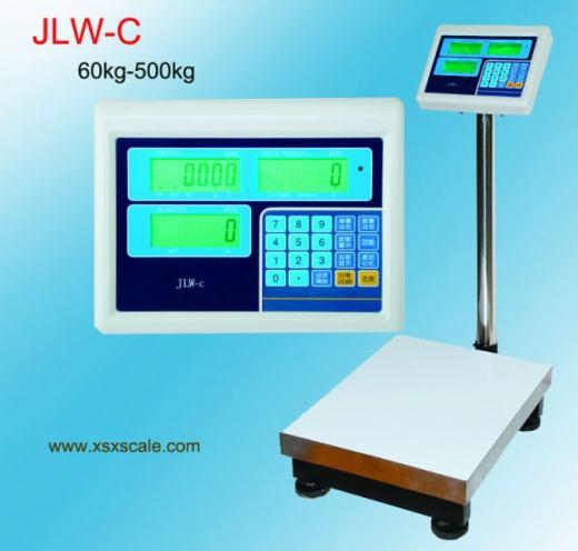 8 JLW-C Digital Counting Platform Scale 1 High precision sensor 2 LCD screen with HTN, standing in its own light 3 1/6000-1/60000 high precision 4 Recharged accumulator inside, AC/DC power 5 With