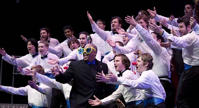 Call them the overachievers of the festival; their ranks are largely made up of high school students and younger college music fraternity members with limited choral and barbershop experience.