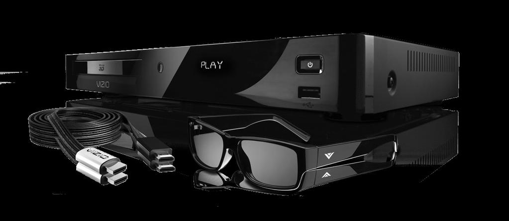 COMPLETE THE 3D EXPERIENCE VIZIO 3D Blu-ray Player with Internet Apps Whether you re looking to bring home an intense 3D movie experience, 1080p Full HD, or