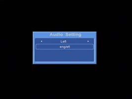 4 Audio setting Press the AUDIO button to set audio mode (Stereo, left only and right only).