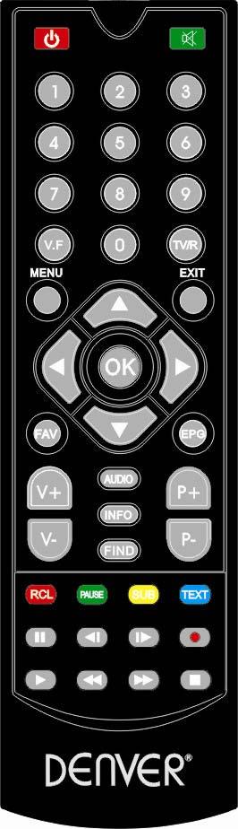 1.4 Remote : Switch between operation and standby modes. : Press to temporarily cut off the sound. 0-9: Enter number or select a channel number to watch. TV/R: Switch between TV and Radio mode.