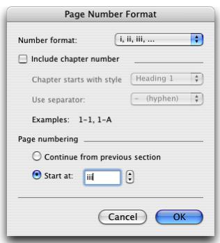 49 Select appropriate formatting (The first example shows correct formatting for the Prefatory Pages; the second for Document