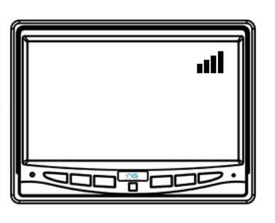 4) After the system is linked, the display will show wireless strength with 4 vertical bars. 1 bar indicates a weak connection, while 4 bars indicates maximum connection.