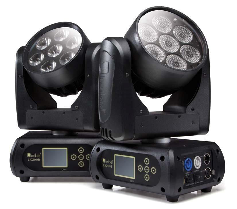 RGBW MOVING HEAD 7 X 10 W OSRAM LED The LX200 series are tiny moving heads with super fast movement thanks to a special three-phase motor and an advanced driving system.