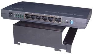 5V DC, 750 ma and mounting bracket included RM100BTS05 10/100BASE-T Network Hub 6.5" H x 6.9" W x 2.