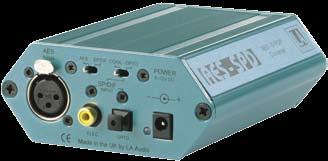AES-SPD AES/EBU - S/PDIF Converter Transformer balanced AES/EBU input and outputs S/PDIF input and outputs on RCA (coaxial) and TOS-link (optical) connectors Convert in either direction