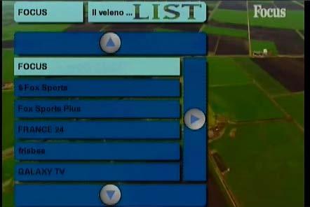 TV List and Memo TV Channel List DAS system allows to get 2 different TV lists: 1.