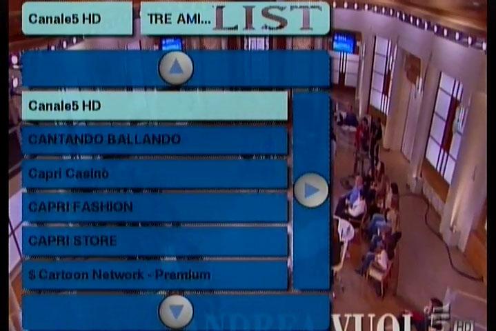 Push button or and enter inside the TV lists Inside the menu there are 2 pages containing the TV List and the Memo TV Channel List ; push button or to change the page and select the related TV list.