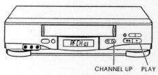 Getting Started (Controls) - 12-7 Switch the RF or Video Channel When the VCR is on, its video signal can come into your TV on either channel 3 or channel 4.