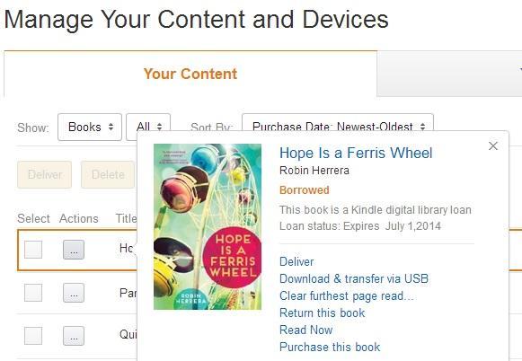 You can return the book from the Manage Your Content and Device page on amazon.