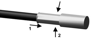 - Slide on the centre contact until it bottoms against the cable