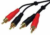 18 Phono Audio Leads Single and double RCA phono plug to phono plug leads with screened audio cable Suitable for low cost mono or stereo audio applications 783546 ItemDescriptionTypeEnd A End B