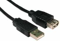 28 USB Extension Leads USB extension lead for extending an existing USB cable (Max 5m) Comply with USB 2 specifi cations and offer High Speed data transfer rates at up to 480Mbits/second when