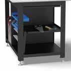 reach. OPTIONAL DRAWERS You can custom, build or retrofit your workstation with drawers at various heights to increase storage capability.