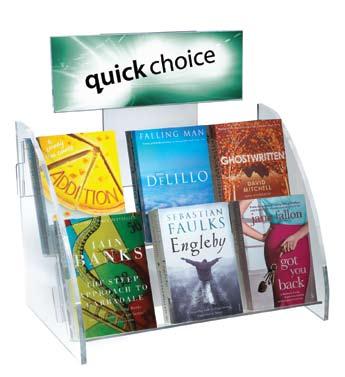 Counter-top Unit Ideal on the counter to encourage impulse borrowers to take an extra book.