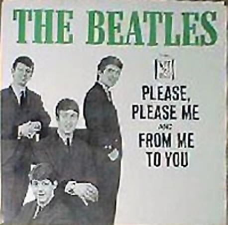 "Please, Please Me"/"From Me to You" (Counterfeit) Vee Jay 581 sleeve The fonts are all wrong on this counterfeit sleeve that dates to about 2000.
