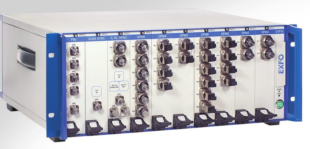 ten hot-swappable modules for testing components with up to 50 optical outputs Powerful