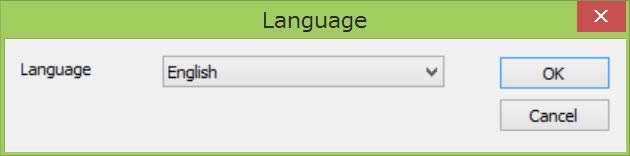 2.5 SWITCHING LANGUAGE Clicking on [Language] button opens the Language dialog box. Choose one of the available languages.