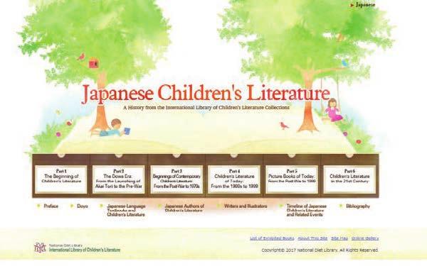 Literature. http://www.kodomo.go.jp/english/event/gallery.html National Diet Library K i d s We b s i t e www.kodomo.go.jp/kids/index.