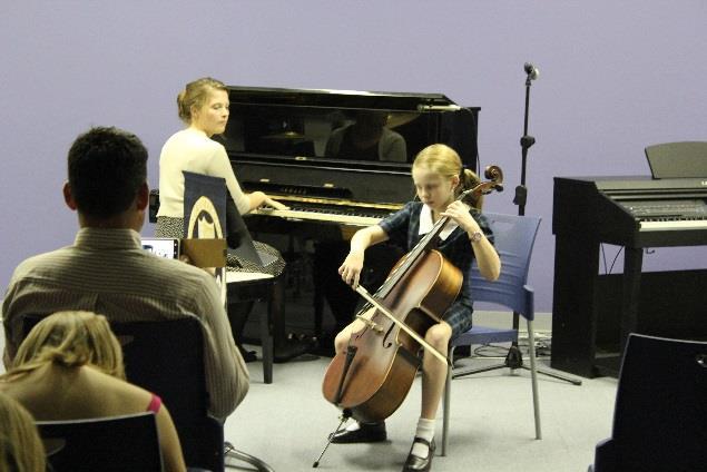 The evening was filled with performances on piano, clarinet, French horn, saxophone, flute, violin, cello, guitar, drum,
