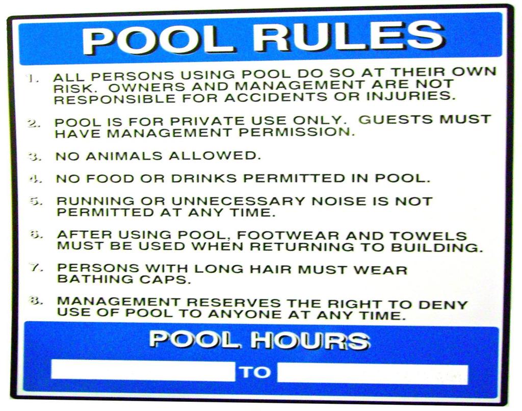 IX.-Read the pool rules