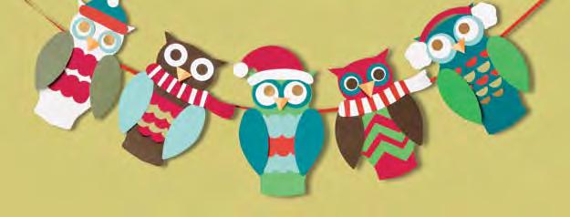 25 The holidays are a hoot with this paper garland.