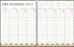 This weekly planner features a