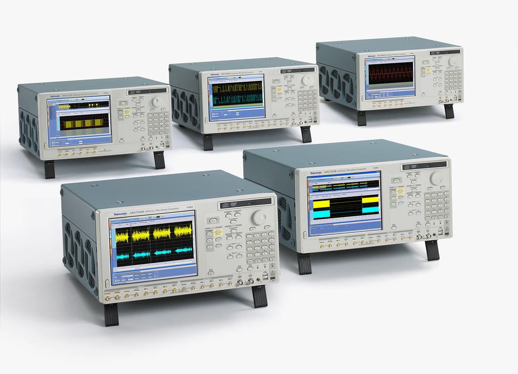 Arbitrary Waveform Generators AWG7000 Series Data Sheet Vertical Resolution up to 10 bit Available Generate Signals up to 1 GHz Modulation Bandwidths with 54 dbc SFDR Deep Memory Enables the Creation