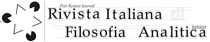 Rivista Italiana di Filosofia Analitica Junior 5:2 (2014) ISSN 2037-4445 CC http://www.rifanalitica.