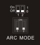 Standby ARC Mode Description Connection 00 ARC will be passed through the HDMI input of the TX to an AVR that supports ARC. Connect an ARC device (e.g. Amplifier) to the TX and an ARC display (Smart TV) to the RX.