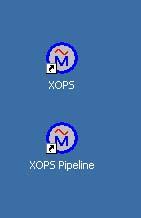 4. Software Settings There are 2 shortcuts on the desktop which launch the 2 modes of operation for an X-Ops: Launches synchronised pipeline recording. Launches multichannel video recording.