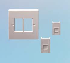 Infrastructure Management Solutions Faceplates Modular Faceplates and Clips UK Applications Material ID Description Depth Height Width 760161067 LF80-262 Shuttered Faceplate Clip, 1-port, White 13.