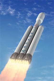 Falcon Heavy The Falcon 9, however, only has a lift capacity of 4.8 metric tons to GTO (geostationary transfer orbit), whereas the largest communications satellites often weigh in at 5-6 metric tons.