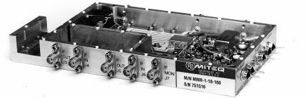 MINIATURE MICROWAVE FM RECEIVER MODEL MMR-1-18-160 The MMR-1-18-160 series microwave receiver inputs an FM modulated signal in the frequency range of 1 to 18 GHz and a local oscillator in the range