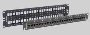 KeyWerks TM Copper Connectivity Solution Keystone patch panels Telecommunication & Equipment Room Data Centers Multimedia Consolidation Points 1U (24 ports) & 2U (48 ports) con gurations Compatible