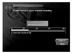 Note: The (A) or (D) after the channel number/name indicates these are analog or digital off-air channels. The None shows that you have not yet assigned this channel a network affiliation or name.