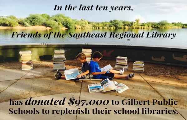community group that supports the two Gilbert public libraries, promotes literacy for