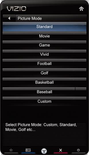 5 Adjusting the Picture Settings Your TV display can be adjusted to suit your preferences and viewing conditions. To adjust the picture settings: 1. Press the MENU button on the remote.