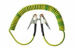 Specialist cables POTIFLEX The green/yellow exterior sheath of the highly flexible grounding spiral cable is made from polyether polyurethane and is therefore free of cadmium, CFCs, halogens and