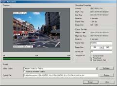 FEATURES AVI File Export The IMZ-RS300 is equipped with an AVI file export capability.
