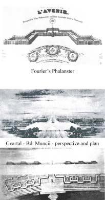 Figure 2 Fourier s phalanster (source: Considerant, Victor-Prosper Description du Phalanstere et considérations sociales sur l